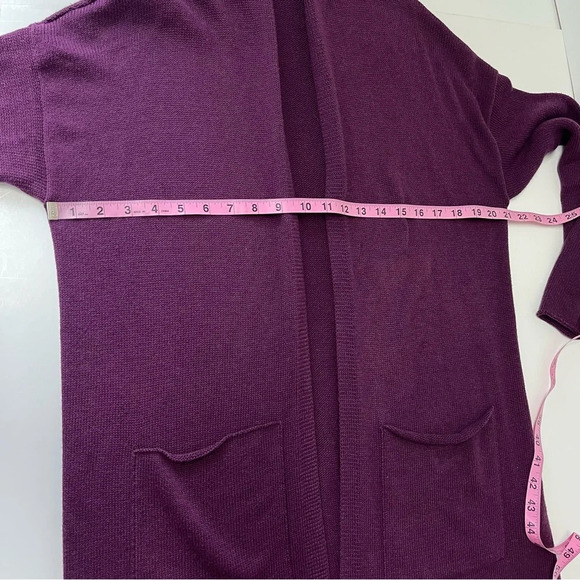 Eileen Fisher Cardigan Sweater Womens Size Small Purple Long Pockets - Picture 5 of 7